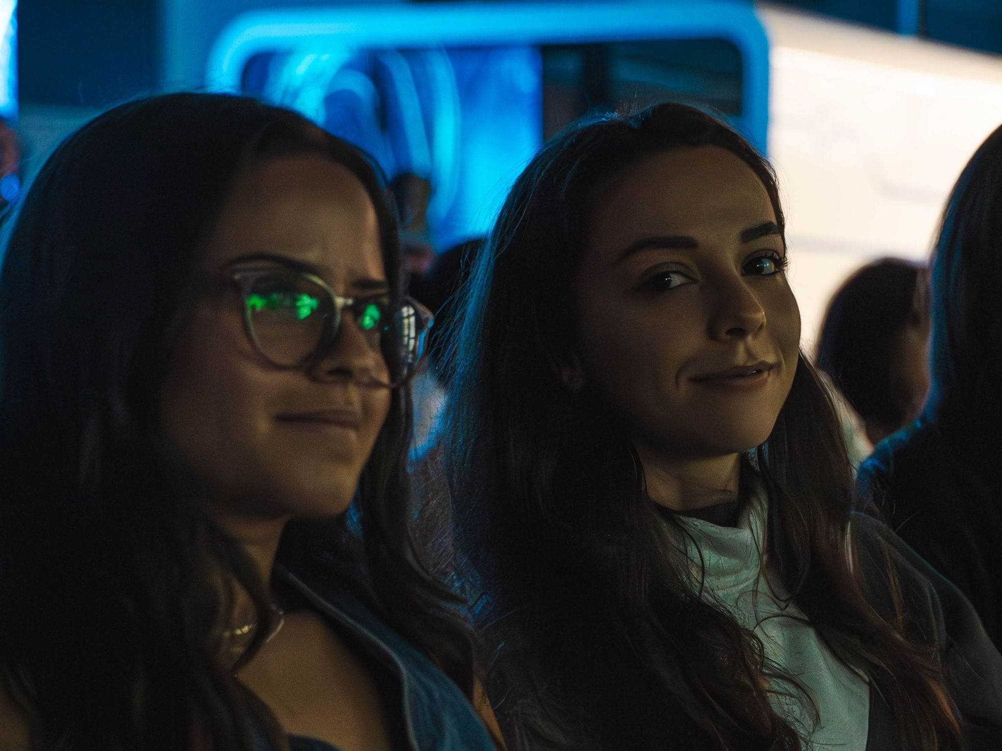 Two members in the audience at the AI Film Fest